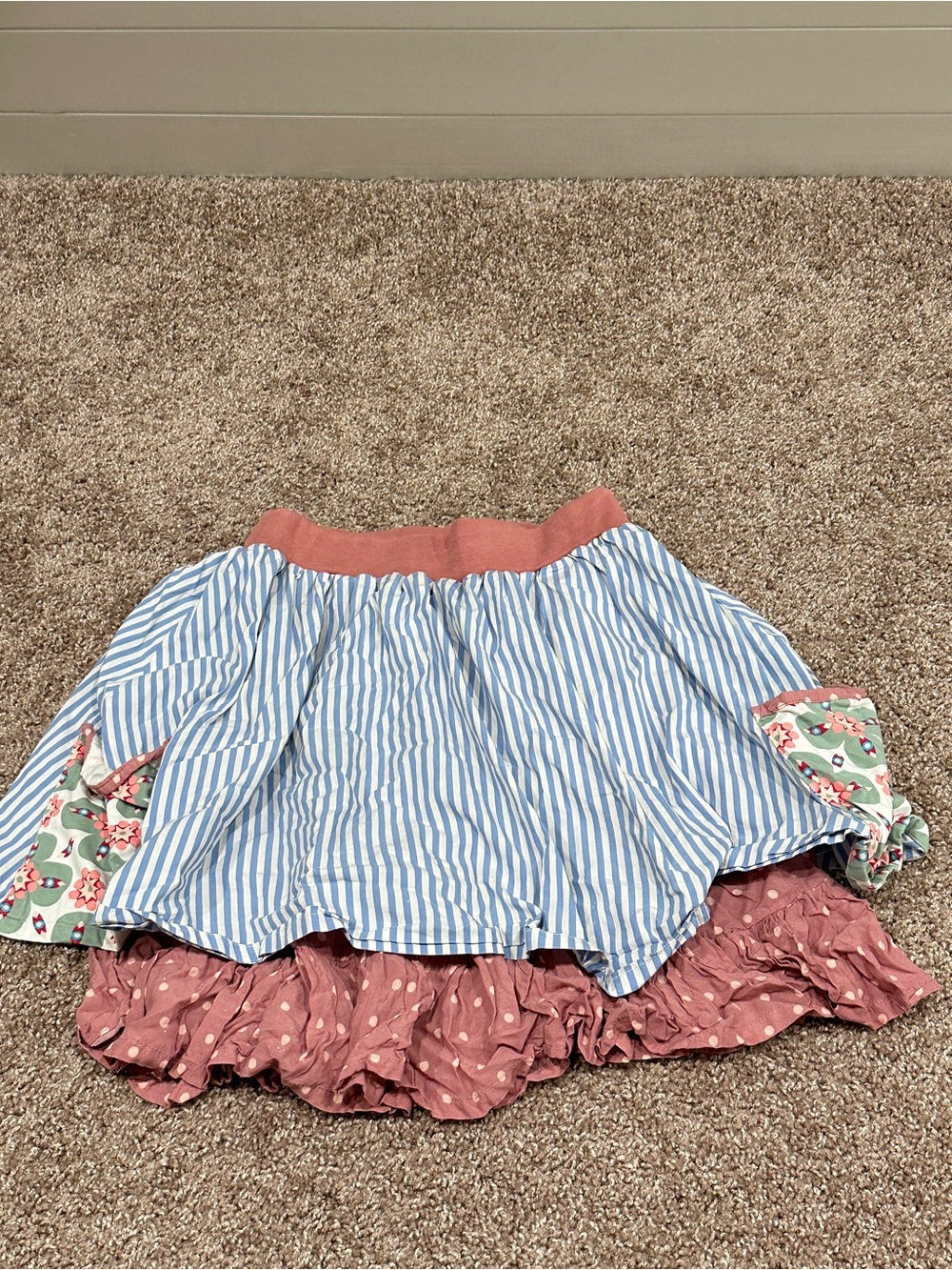 Matilda Jane WOMENS Pink Polka Dot Layered Skirt